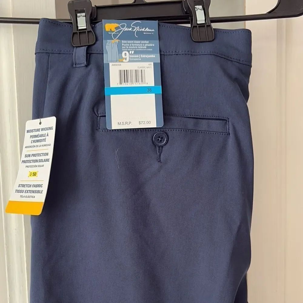 NWT Jack Nicklaus Navy Blue Men's GOLF Shorts SIZE 36